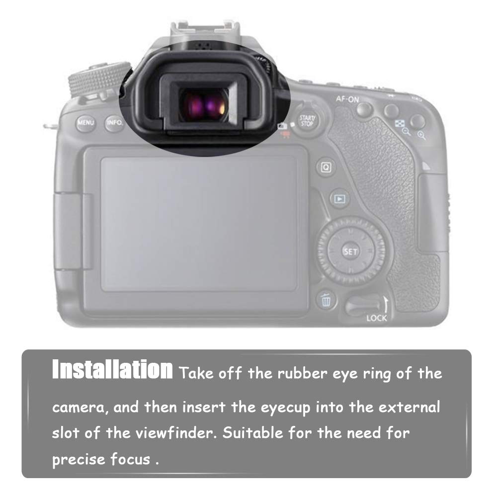 90D Eb Viewfinder Eyepiece Eyecup Eye Cup For Canon Eos 90D/80D/70D/60D/50D/40D/20D/5D Mark ??/6D Mark??Digital Camera [2 Packs]