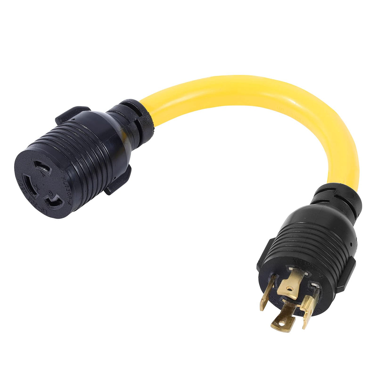 Onetak Nema L14 30P To L6 30R 240V 30 Amp Twist Lock 4 Prong Male Plug To Twist Lock 3 Prong Female Outlet Receptacle Generator