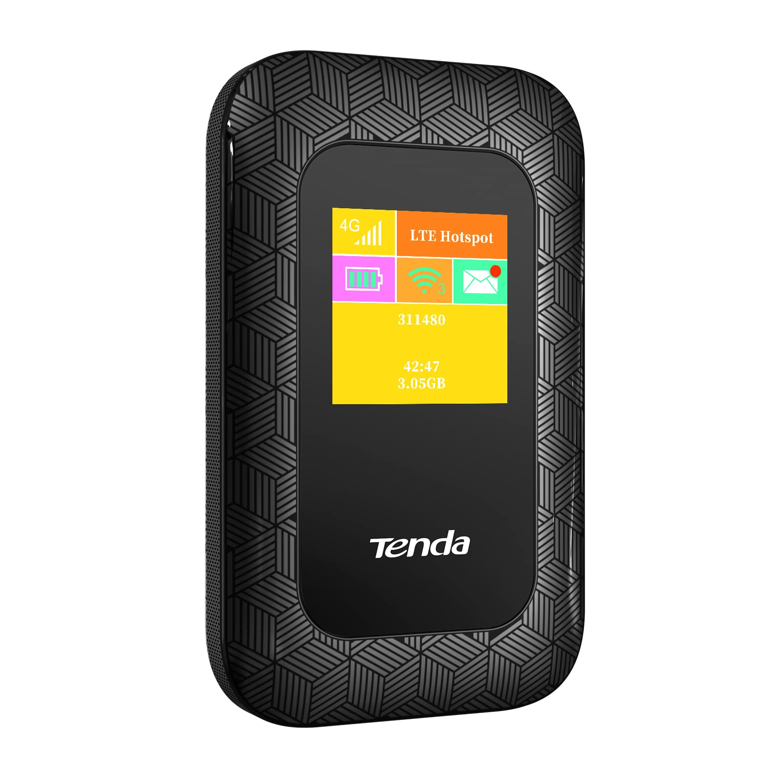 Tenda 4G Mobile Hotspot - 4G LTE Cat4 150Mbps MiFi Device, Router with USB Charging & 2100mAh Battery, No Setup Required (4G185)