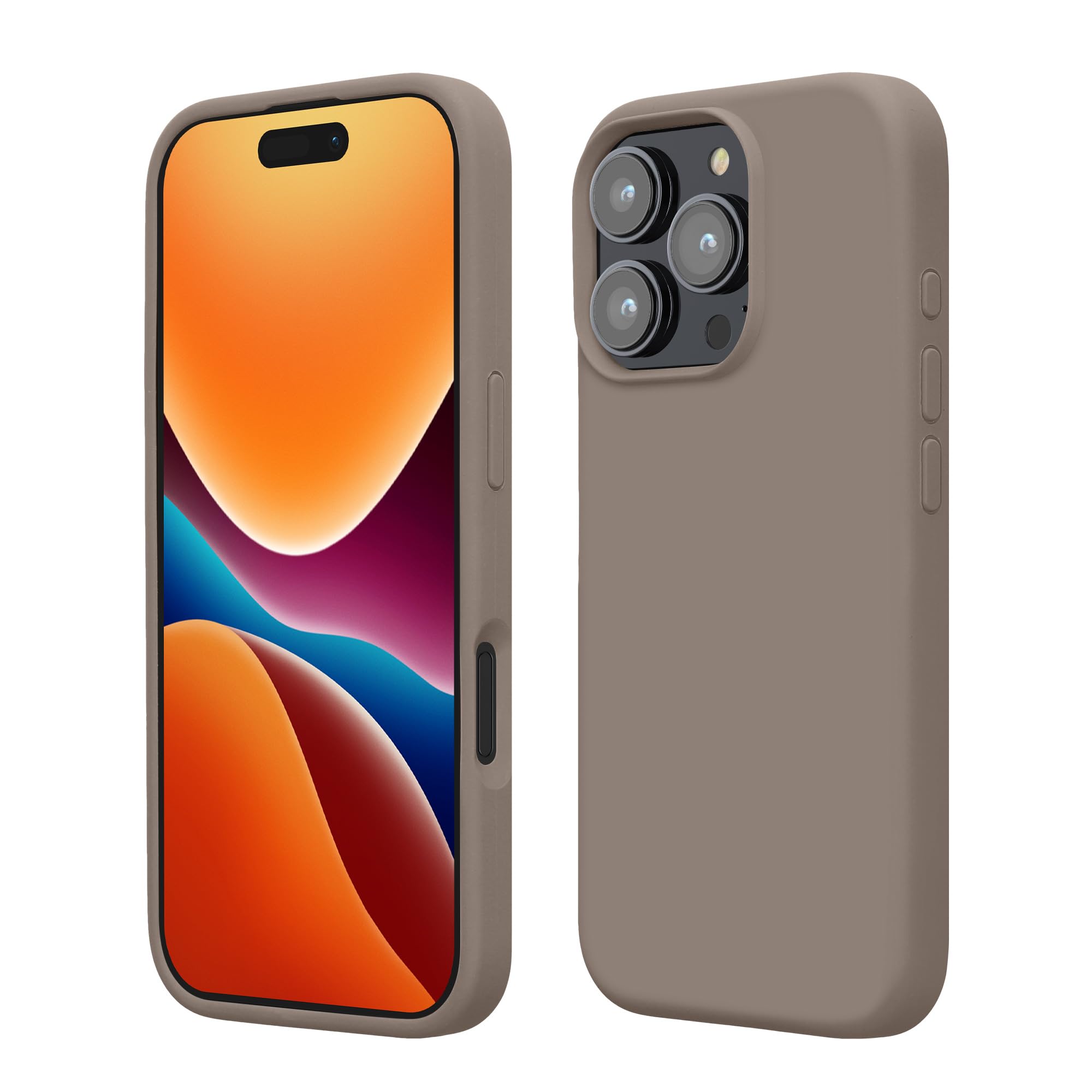 kwmobile Case Compatible with Apple iPhone 16 Pro Case - TPU Silicone Phone Cover with Soft Finish - Taupe