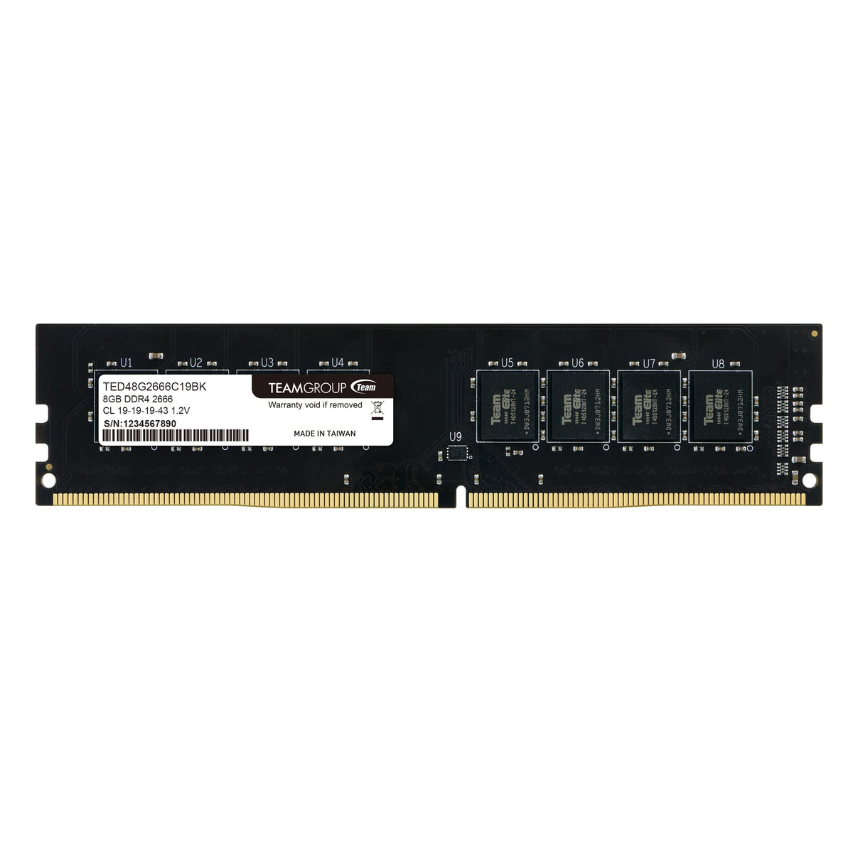 Teamgroup Elite Ddr4 8Gb Single 2666Mhz Pc4-21300 Cl19 Unbuffered Non-Ecc 1.2V Udimm 288 Pin Pc Computer Desktop Memory Module R