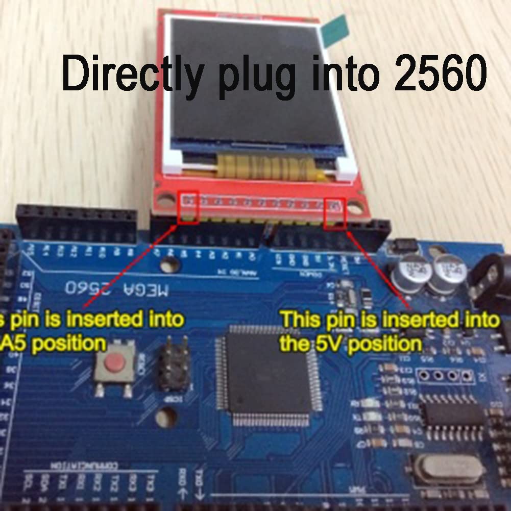 Diymalls 1.8'' Inch Tft Lcd Display Screen Module Spi Interface St7735S 128X160 W/Sd Card Slot For Arduino U No Mega 2560
