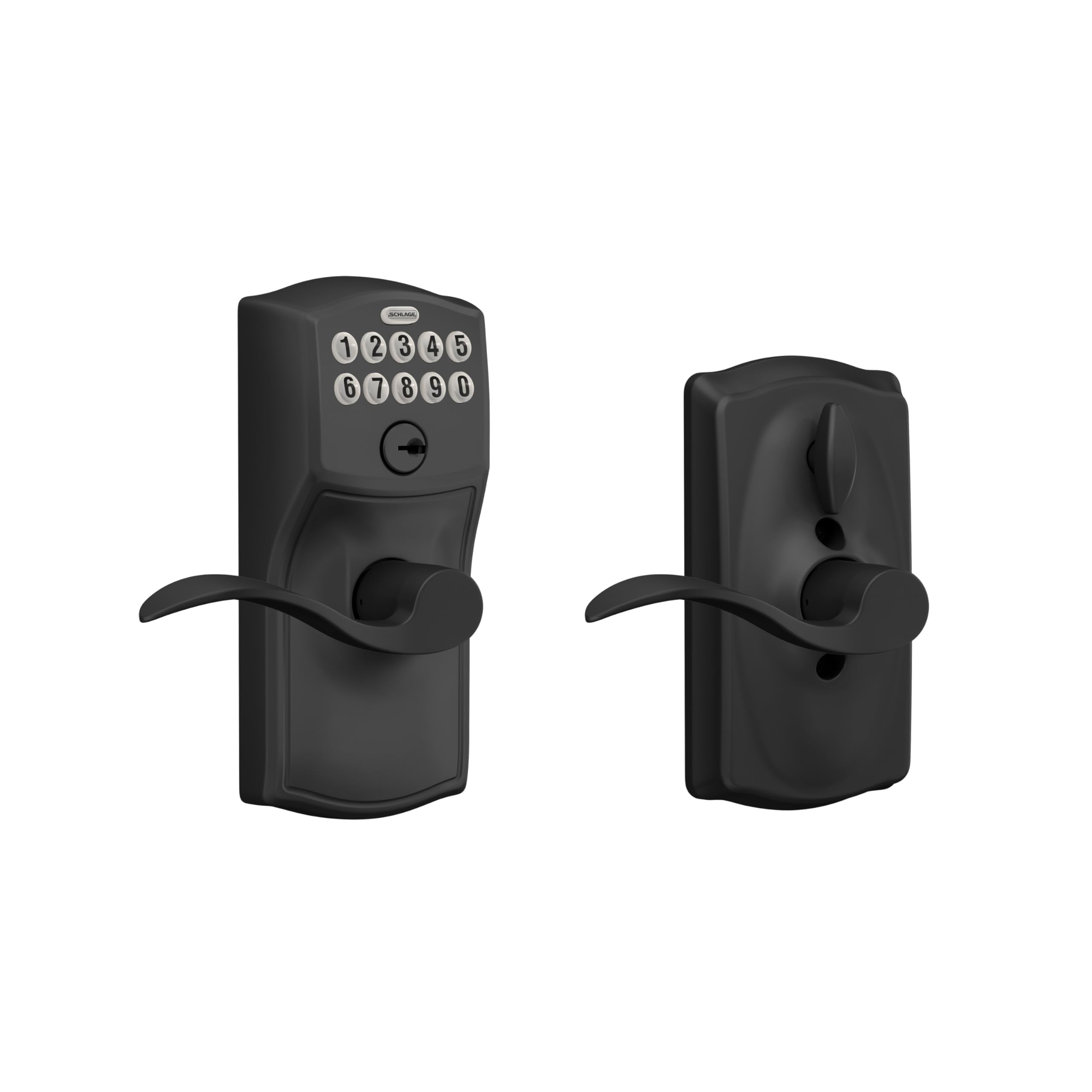 Schlage Fe595 Cam 622 Acc Keypad Entry With Flex Electronic Lock, Matte Black