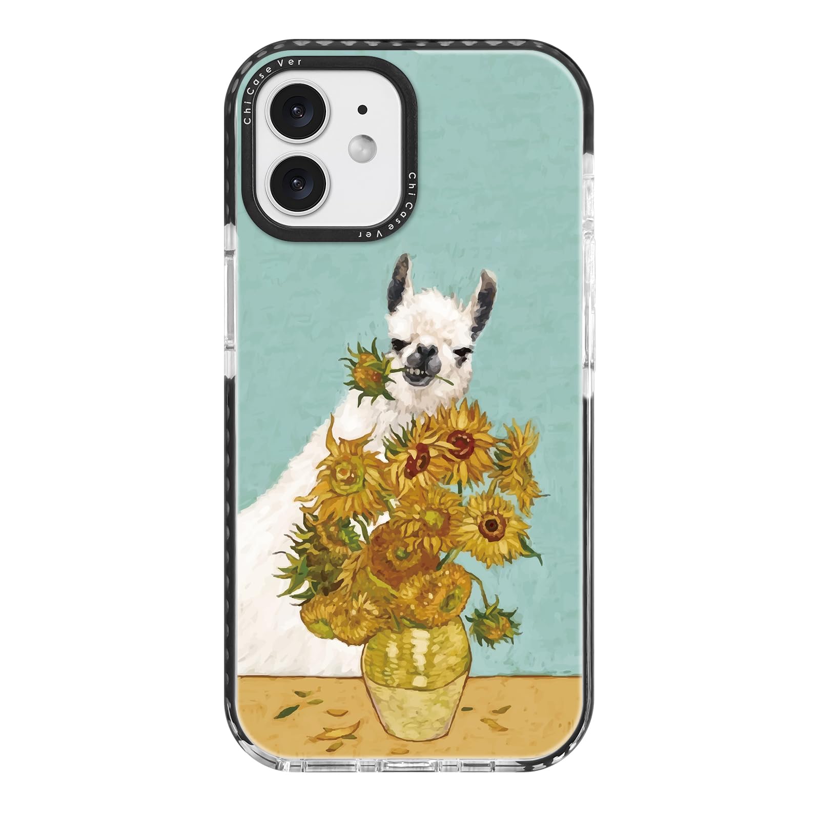 ChiCaseVer for iPhone 11 Case, Whimsical Llama & Sunflower Pattern, Military-Grade Drop Protection, Cute Soft Slim TPU Protectiv