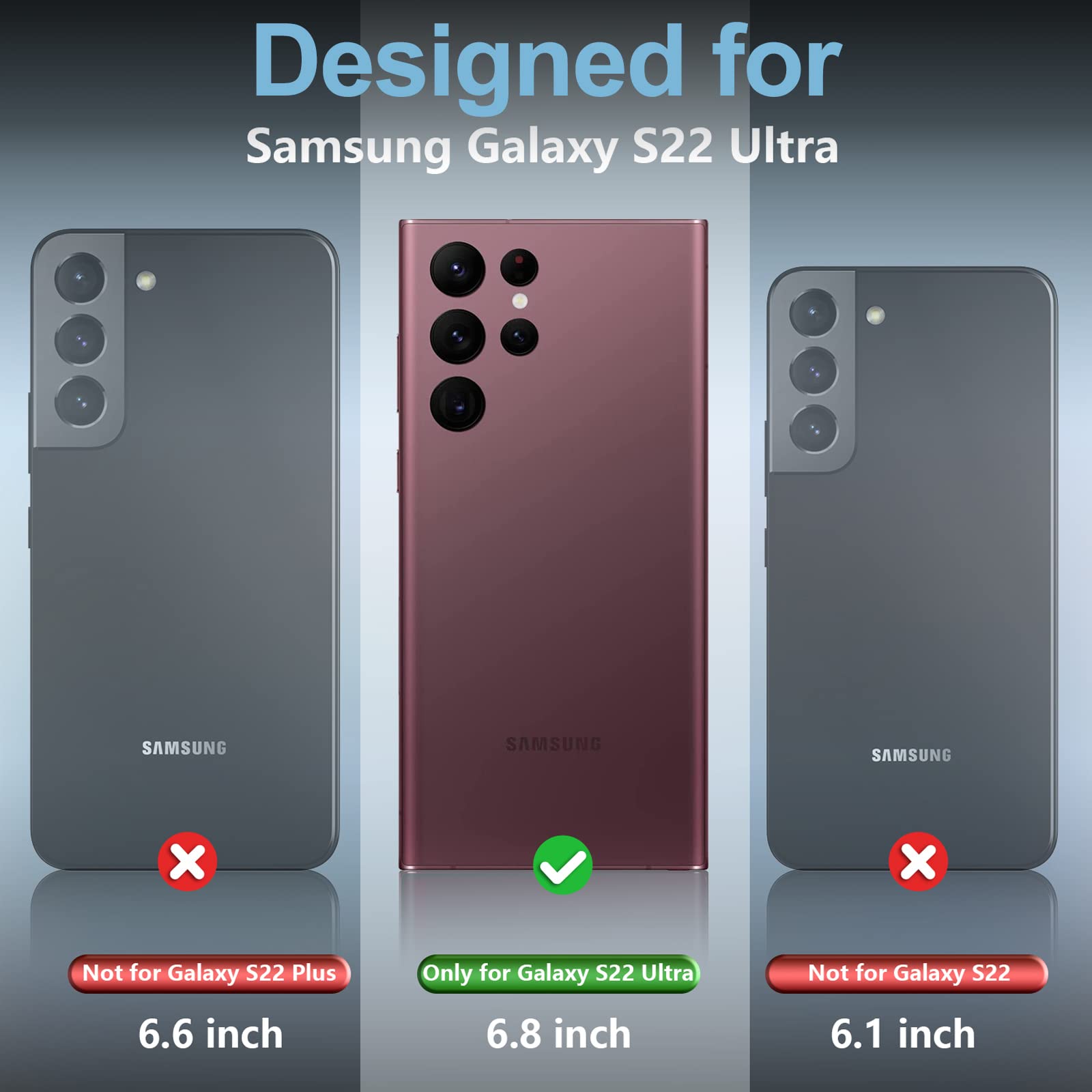 Spidercase Designed For Samsung Galaxy S22 Ultra Case, Waterproof Built In Screen Protector Full Protection Heavy Duty Shockproo