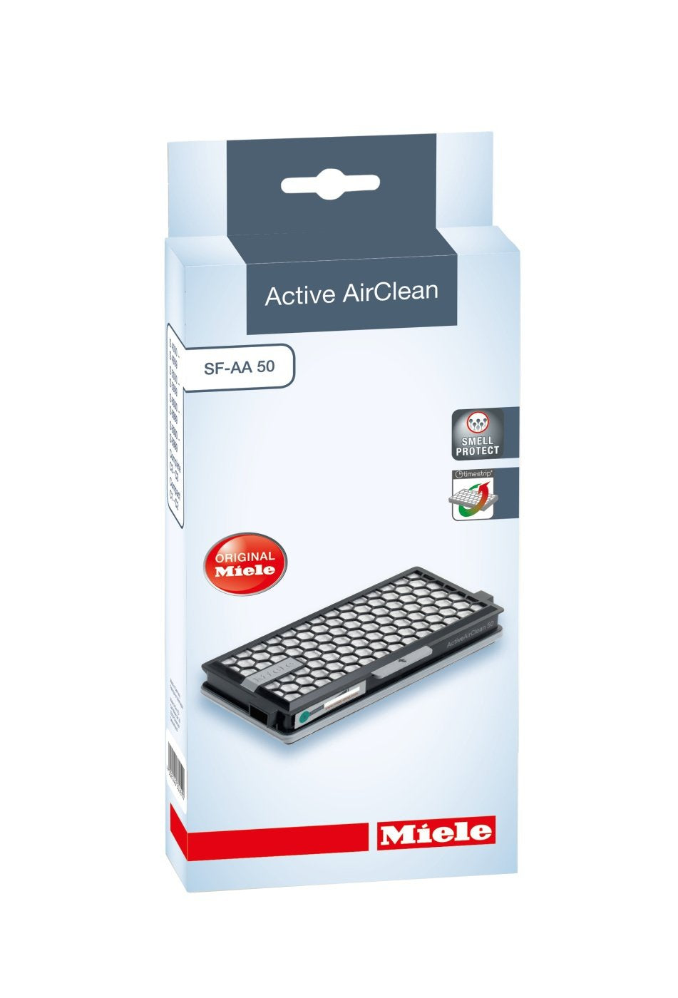 Miele Original Active Airclean Filter (Sf Aa 50) With Timestrip Filter For Vacuum Cleaners Complete C2, Complete C3, Compact C1, Compact C2 Pack Of 1