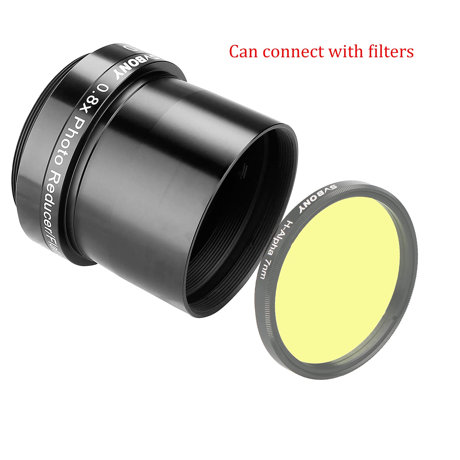 Svbony Sv193 Focal Reducer 2 Inch 0.8X Field Flattener Telescope Accessory For Sv503 80Mm F7 Ed Telescope