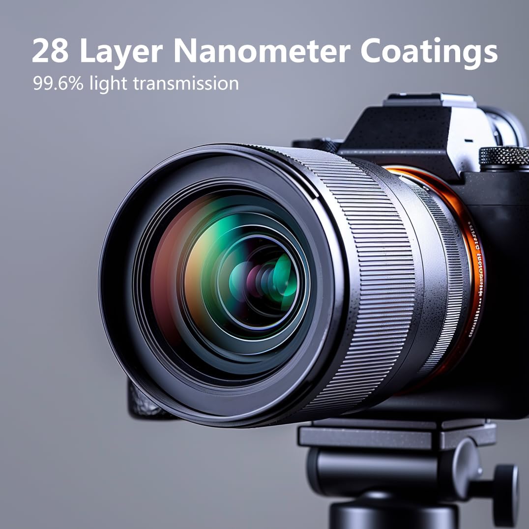 Jongsun 52Mm Uv Filter, S Pro Hd Nano Mrc Camera Ultraviolet Protection Filter, Multicoated, B270, Ultra Slim, Lens Cloth Kit