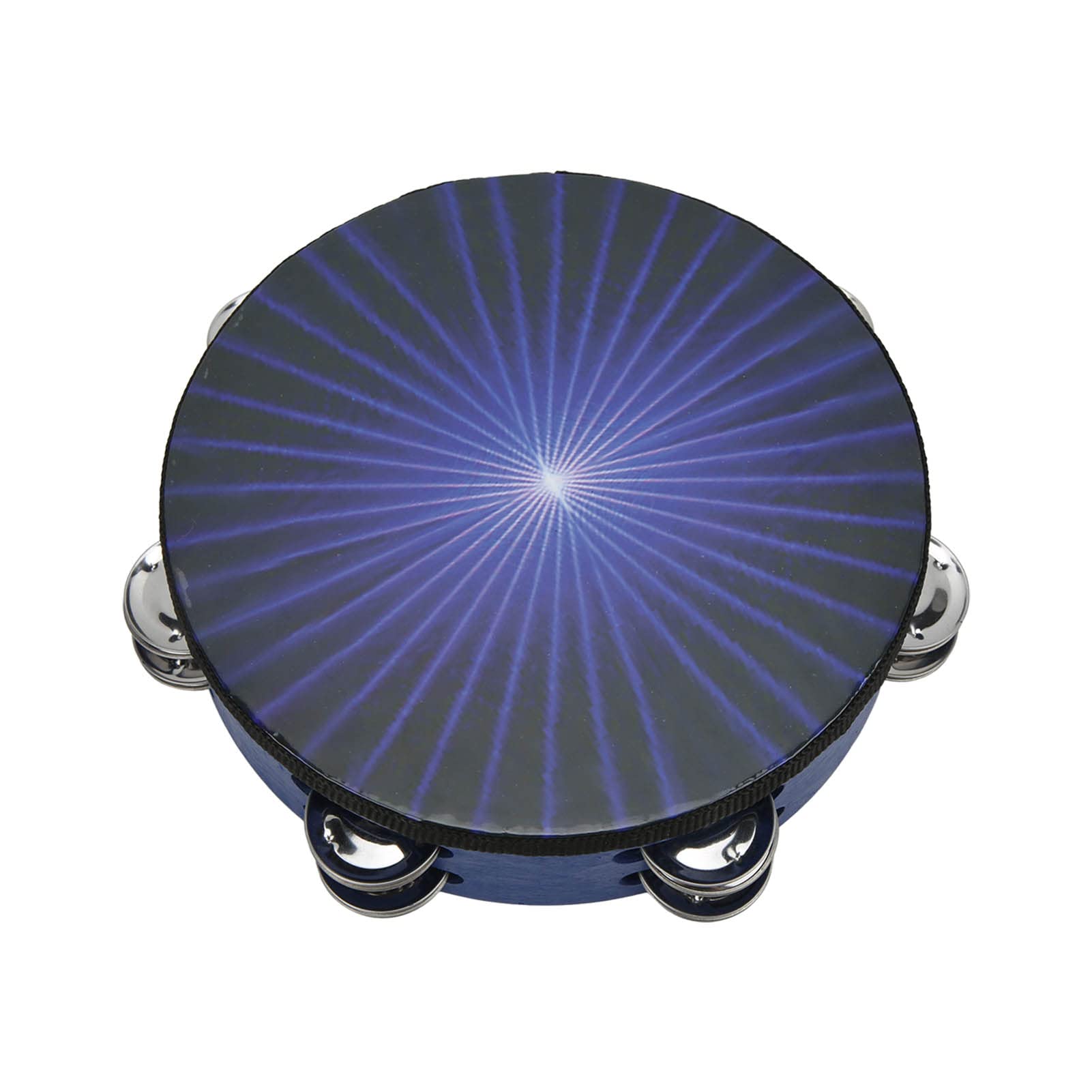 Percussion Jingles, Pretty Sound Tambourine Birch Instrument Easy Playing Blue Standard Design for Karaoke for Party