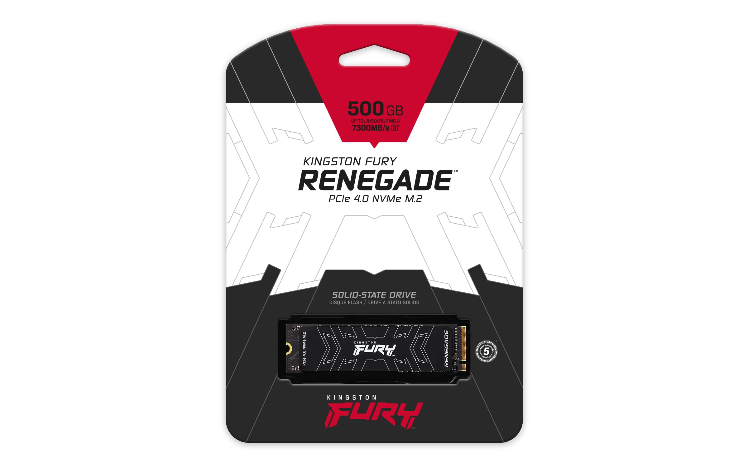 Kingston Fury Renegade 500Gb Pcie Gen 4.0 Nvme M.2 Internal Gaming Ssd | Up To 7300 Mb/S | Graphene Heat Spreader | 3D Tlc Nand