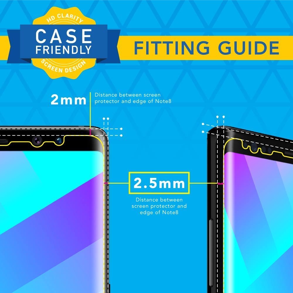 Armorsuit Militaryshield Screen Protector Compatible With Samsung Galaxy Note 8 (Case Friendly) Anti Bubble Hd Clear Film