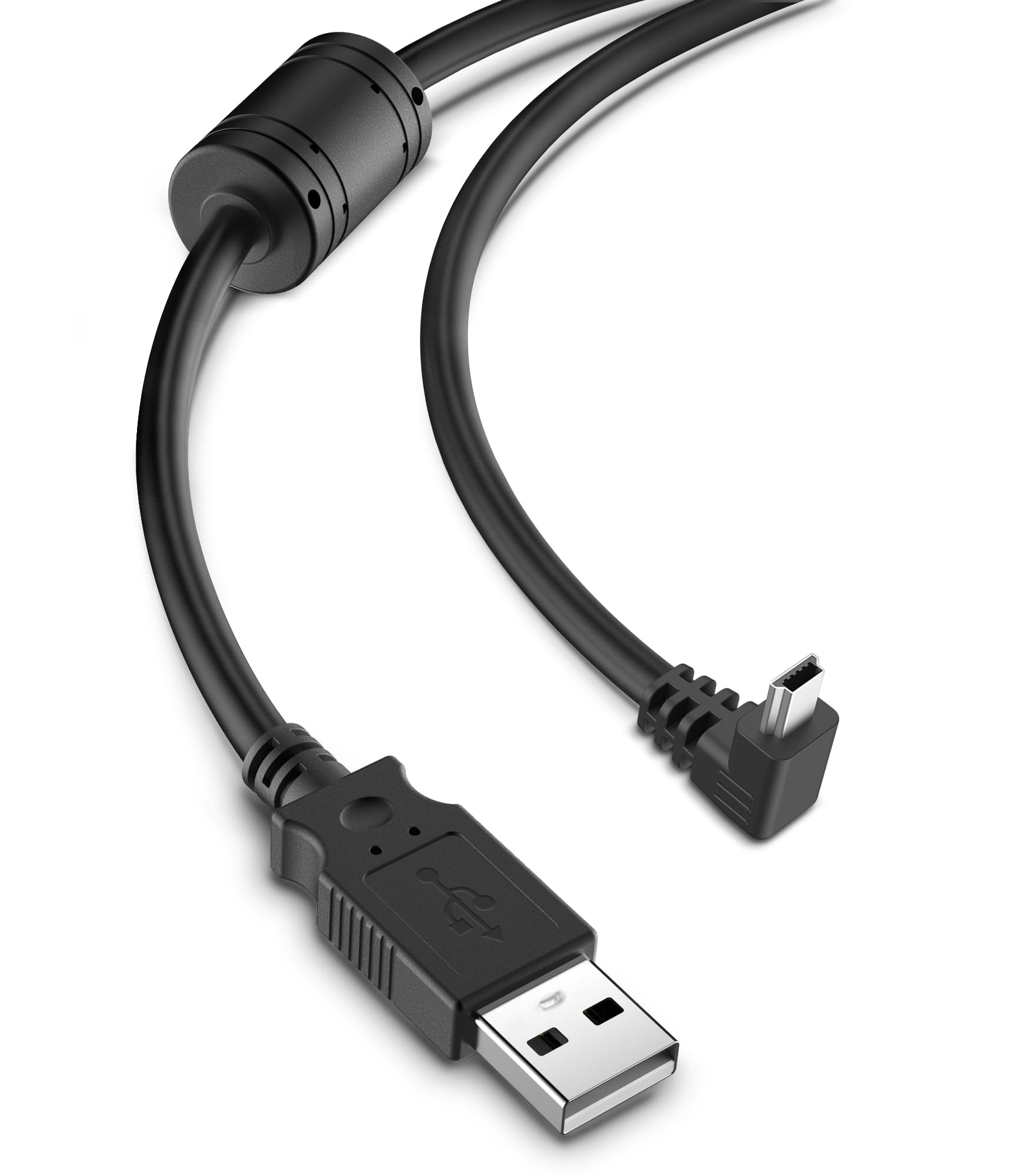 Pixelman Charging Cable For Garmin Gps,(6.5Ft 18Awg) Shielding Thicker Power Cord For Garmin Nuvi Gps,90 Degree Mini Usb Charger Cable,Car Gps Charger Cable For Garmin Drivesmart 65 Garmin Zumo Xt