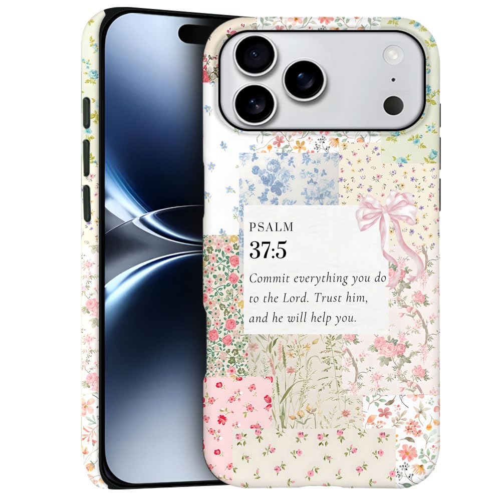 Case for iPhone 17 Pro Max - Slim Fit Anti-Scratch Phone Case for Girl Women - Christian Collage Patchwork Jesus Faith (Frosted)