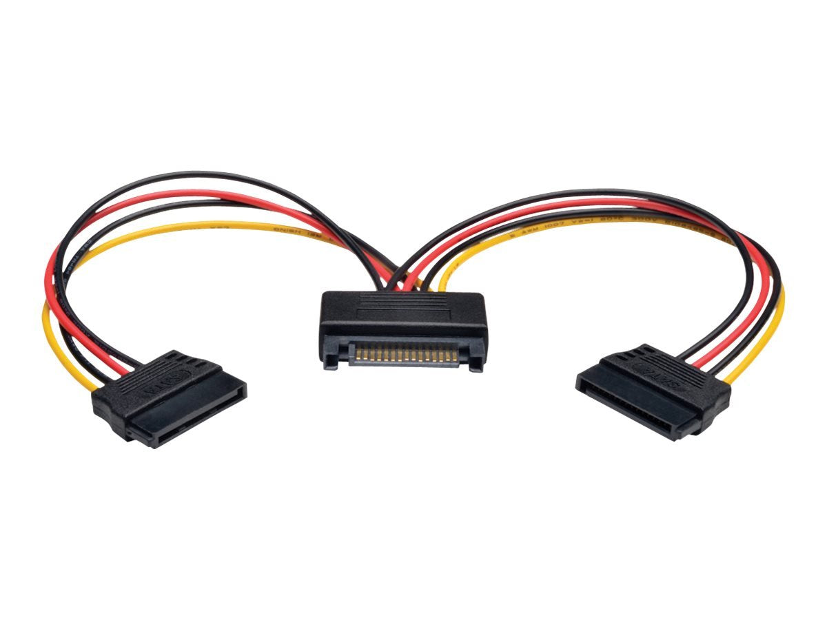 Tripp Lite 15 Pin Serial Ata Sata Power Y Splitter Cable Adapter M/F 6 Inch (P947 06N 2P15)