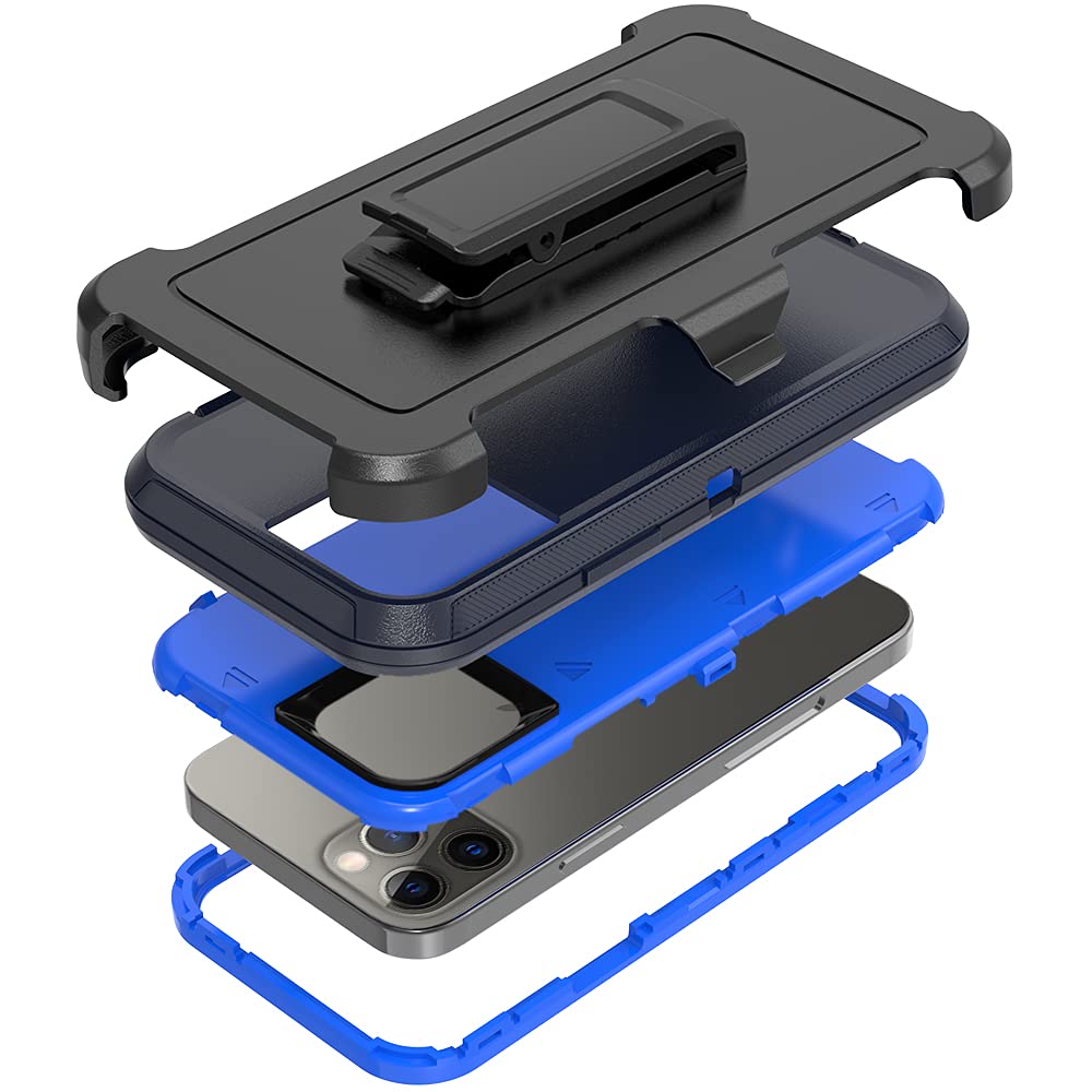 Compatible With Iphone 13 Pro Max 6.7 Inch Case,With Screen Protectors,Heavy Duty Rugged Shockproof Full Body Protection Kicksta