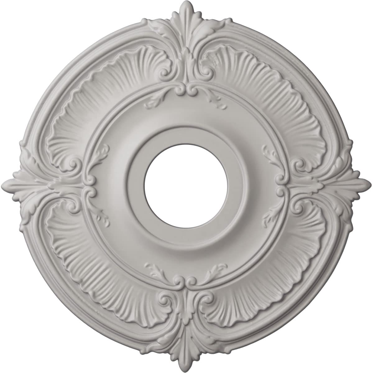 Ekena Millwork Cm18Atuwf Attica Ceiling Medallion, 18''Od X 4''Id X 5/8''P (Fits Canopies Up To 5''), Hand Painted Ultra Pure Wh