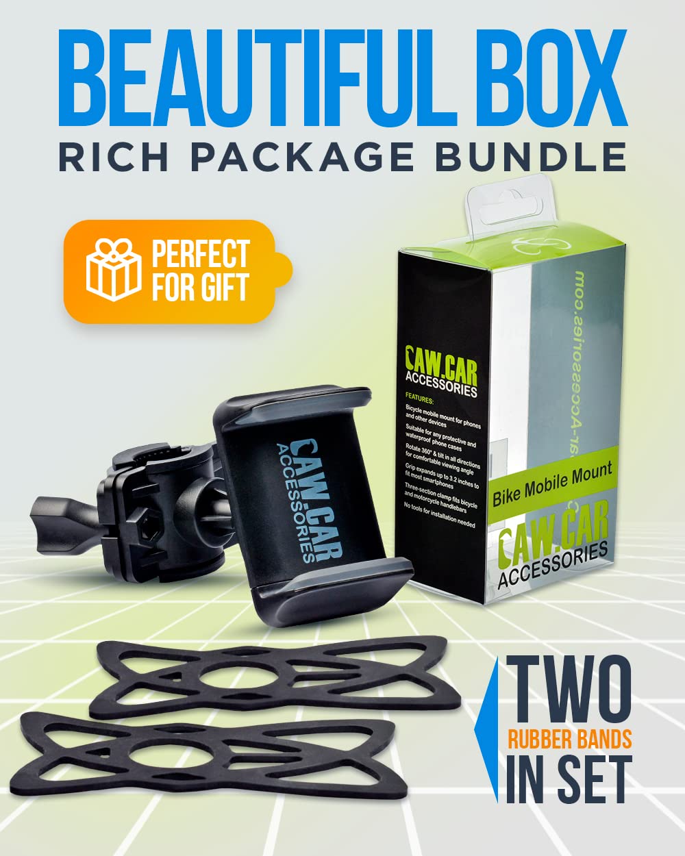 Bike & Motorcycle Phone Mount - For Iphone 16 Pro Max (15, 14, Se, Plus), Galaxy S25 Or Any Cell Phone - Universal Handlebar Hol