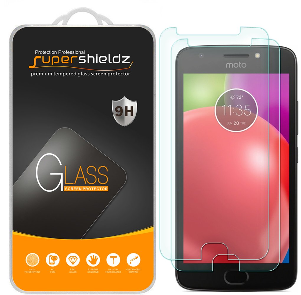 Supershieldz (2 Pack) Designed For Motorola (Moto E4) And Moto E (4Th Generation) Tempered Glass Screen Protector, 0.33Mm, Anti