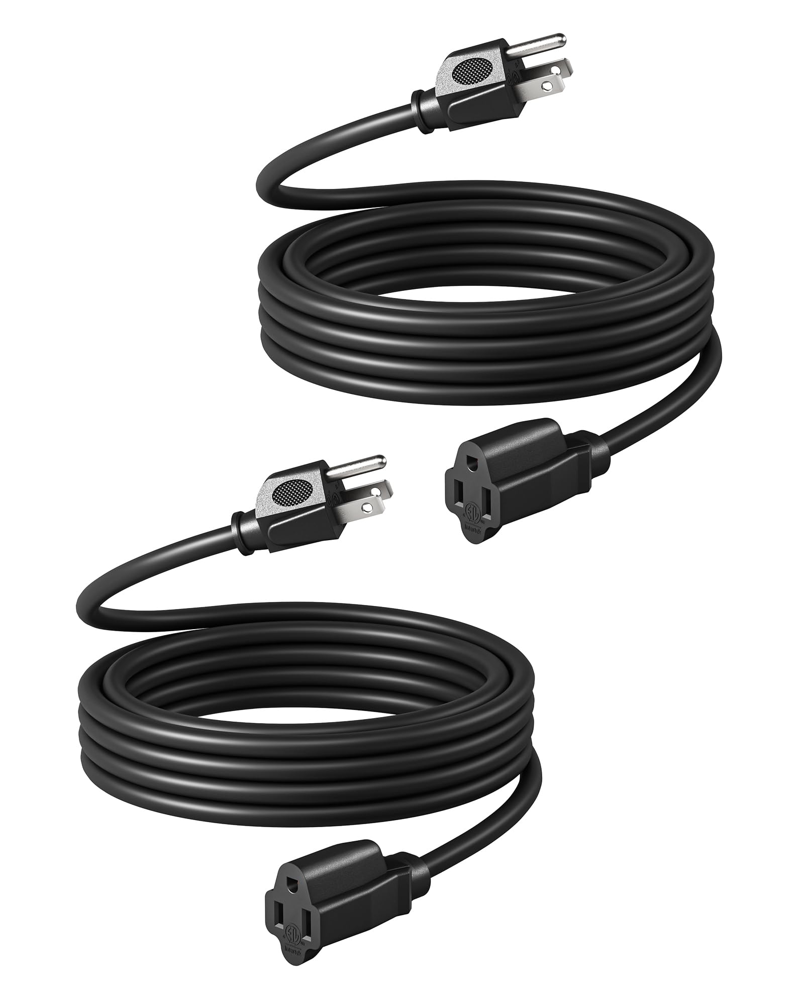 Dewenwils Extension Cord 15Ft, 14/3 Sjtw Weatherproof Power Cable For Indoor Outdoor Use, 3 Prong Heavy Duty Power Cord, Black,
