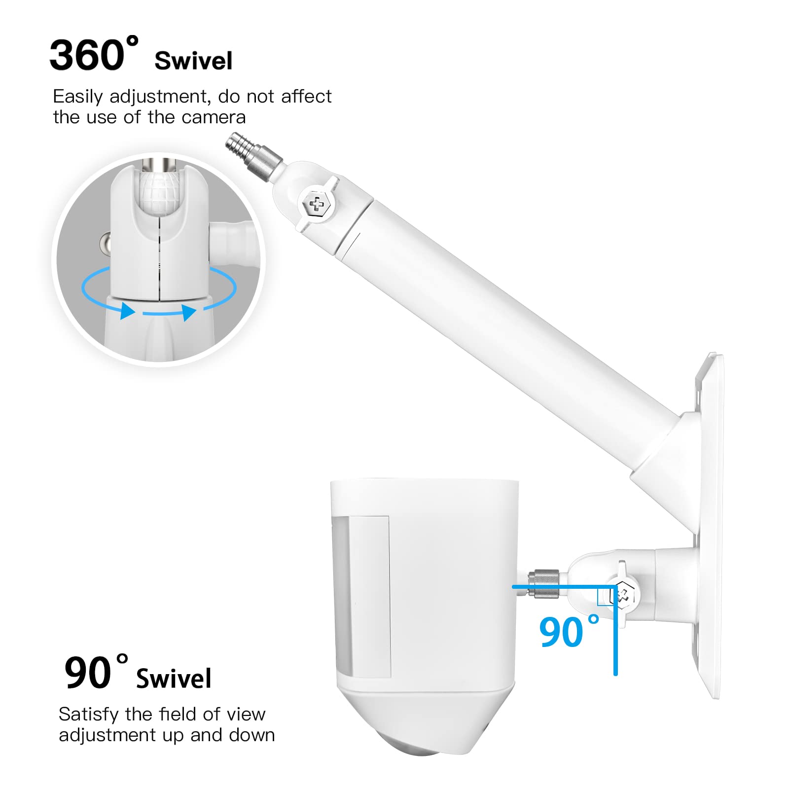 Holaca 2 In 1 Vinyl Siding Clips For Ring Solar Panel Spotlight Cam Battery And Stick Up Cam Battery, Hanger Hooks Siding Mount
