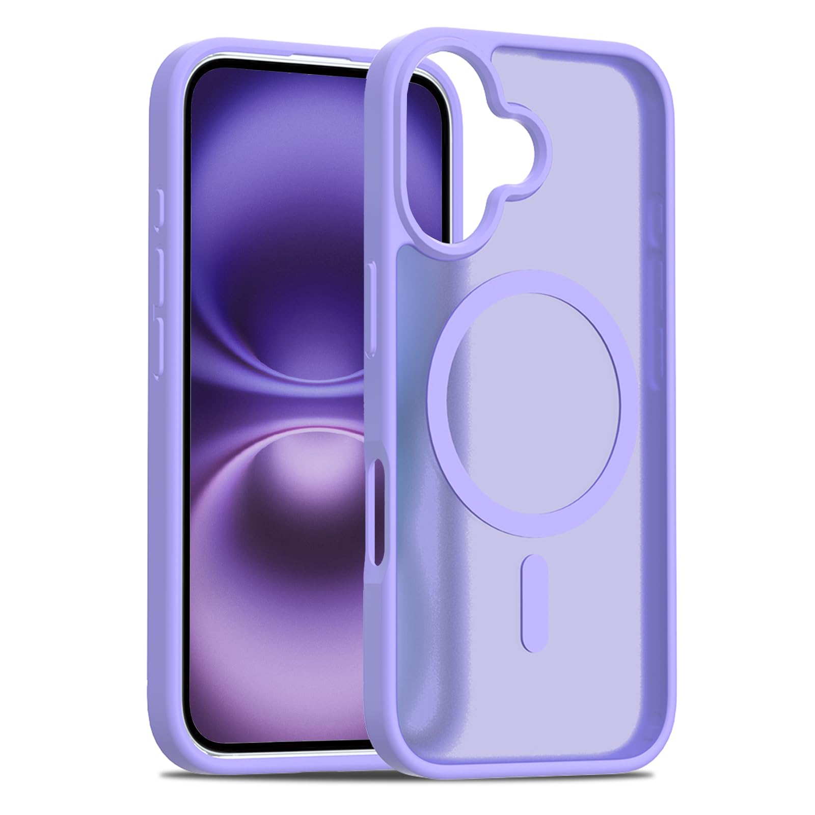 Pinlisheng Magnetic For Iphone 16 Case 6.1 Inch [Compatible With Magsafe] [Military Grade Protection] Translucent Matte Back Bum