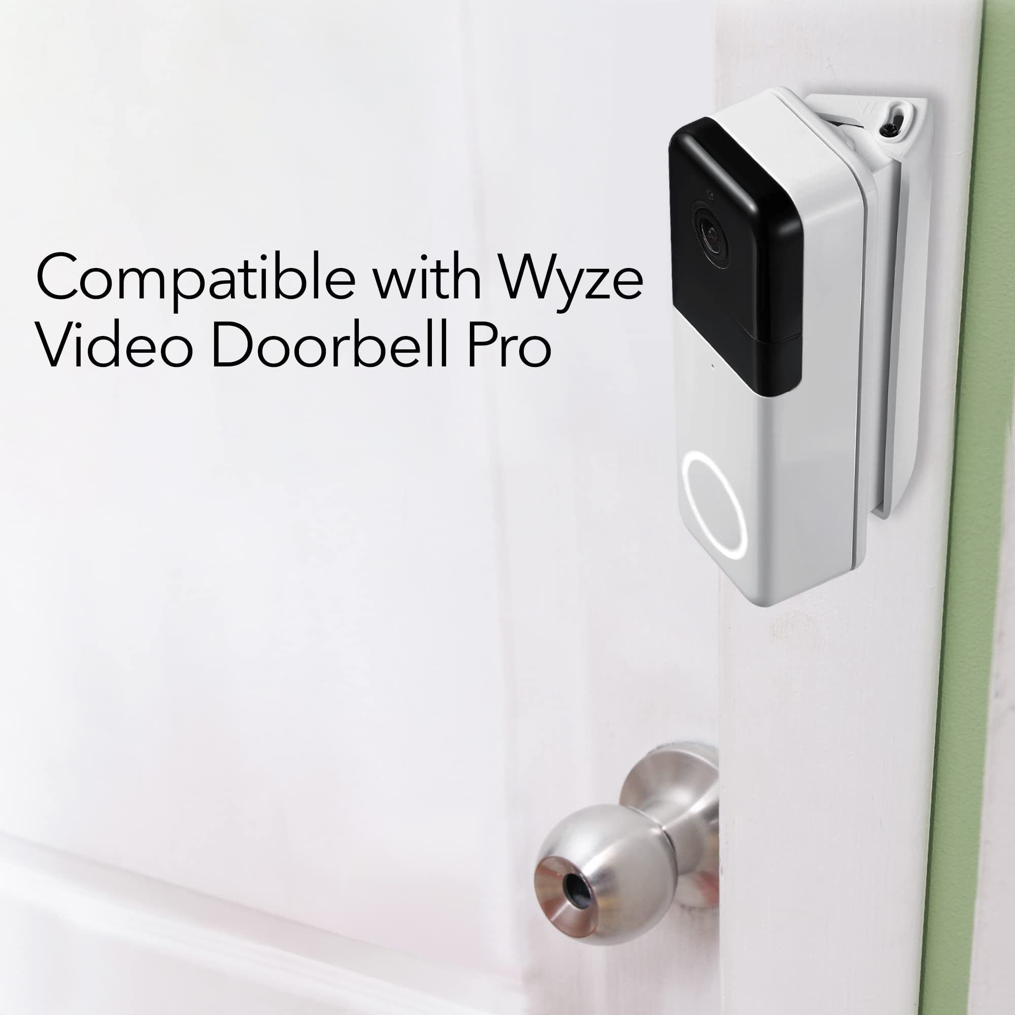 Wasserstein Horizontal Wedge Mount   Compatible With Wyze Video Doorbell Pro   For Better Viewing With Your Wyze Doorbell Pro (1