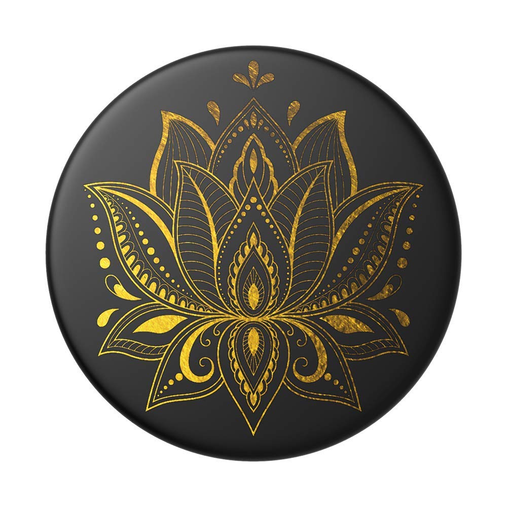 Popsockets Phone Grip With Expanding Kickstand, Mandala Popgrip   Golden Prana Black