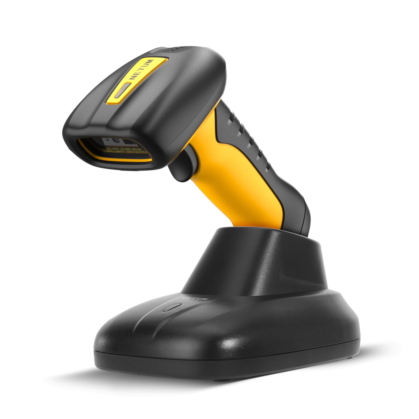 Netum Upgraded Qr Industrial Bluetooth Barcode Scanner With Charging Dock, Wireless 2D 1D Bar Code Reader 2600Mah Drop Protectio