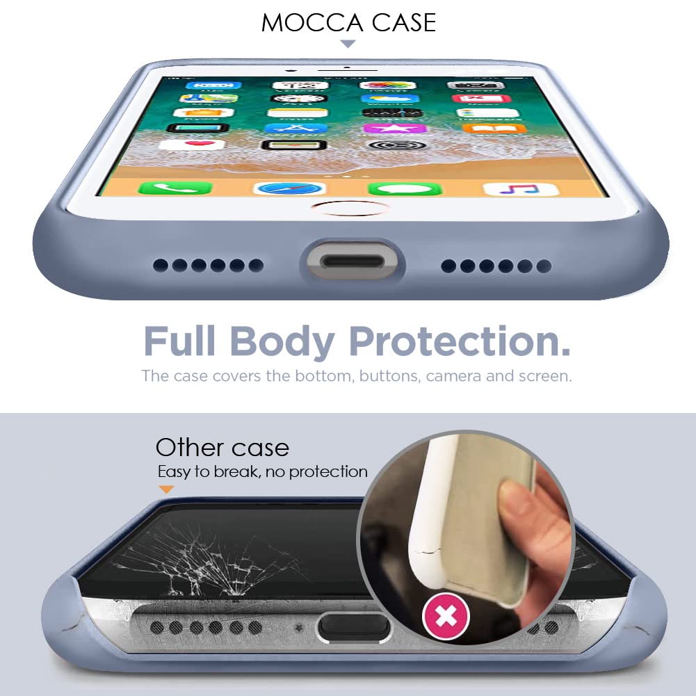 Mocca For Iphone 7 Plus Case, Iphone 8 Plus Case 5.5 Inch With Ring Kickstand |Super Soft Microfiber Lining Anti Scratch |Full B