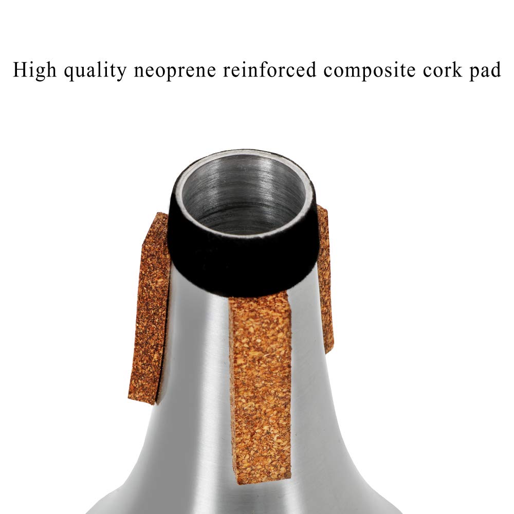 Eastrock Trumpet Straight Mute Silencer Lightweight With Rubber Cork For Jazz,Classic,Beginners And Students