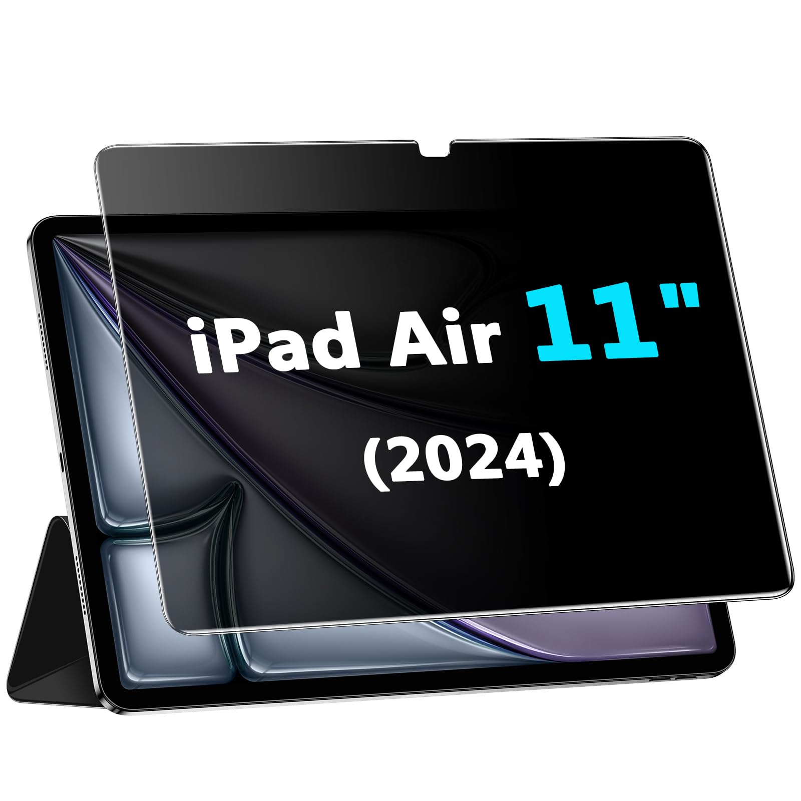 Wyqltd Privacy Screen Protector For Ipad Air 11 Inch 2024/ Ipad Air 6Th Generation, Anti Spy 9H Tempered Glass, Anti Scratch, Bu