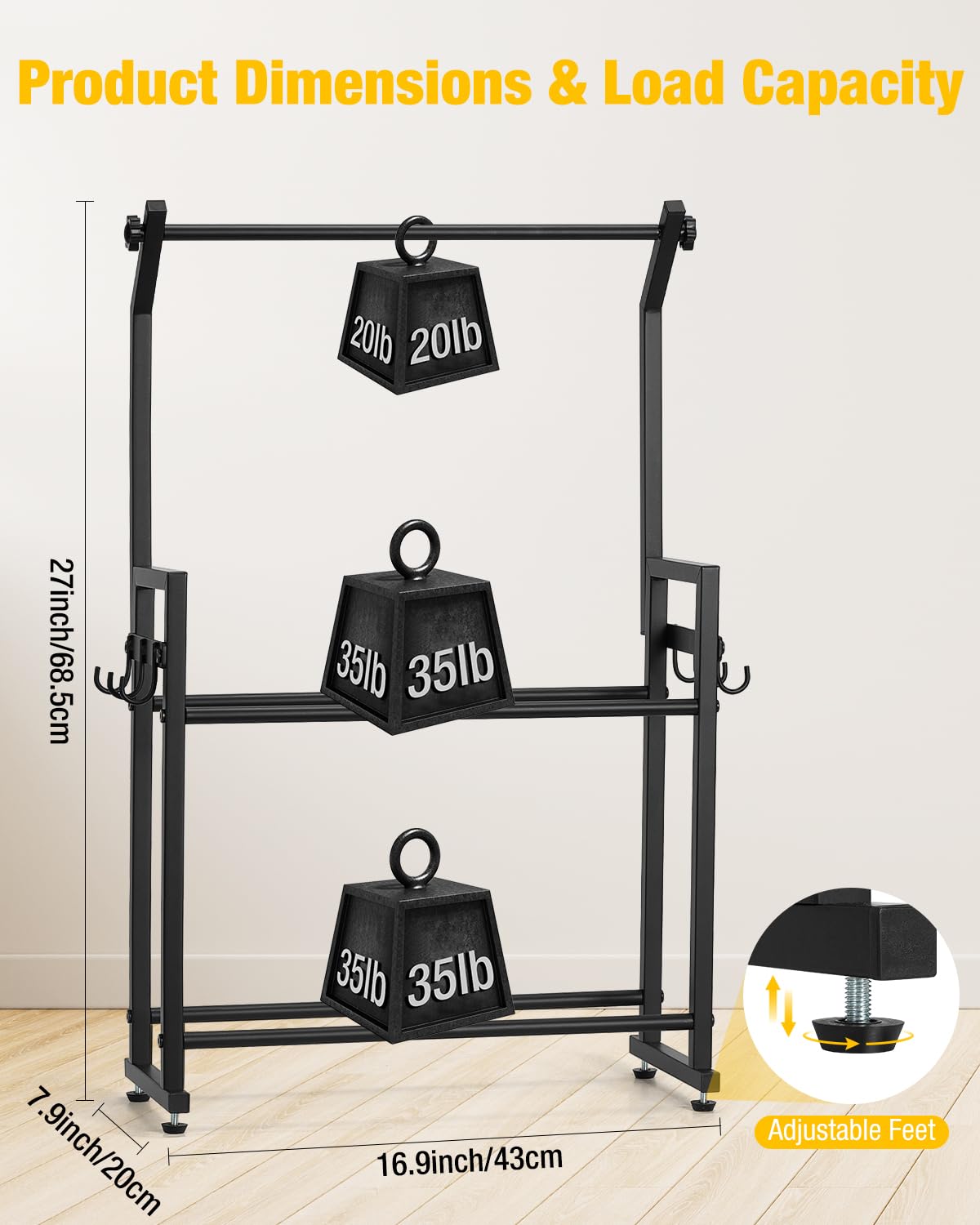 Enigmasoul 3D Printer Filament Storage Rack - 3 Tier Desktop Metal Shelf With Removable Spool Hanger Rods, Pla/Abs/Petg/Tpu/Nylo