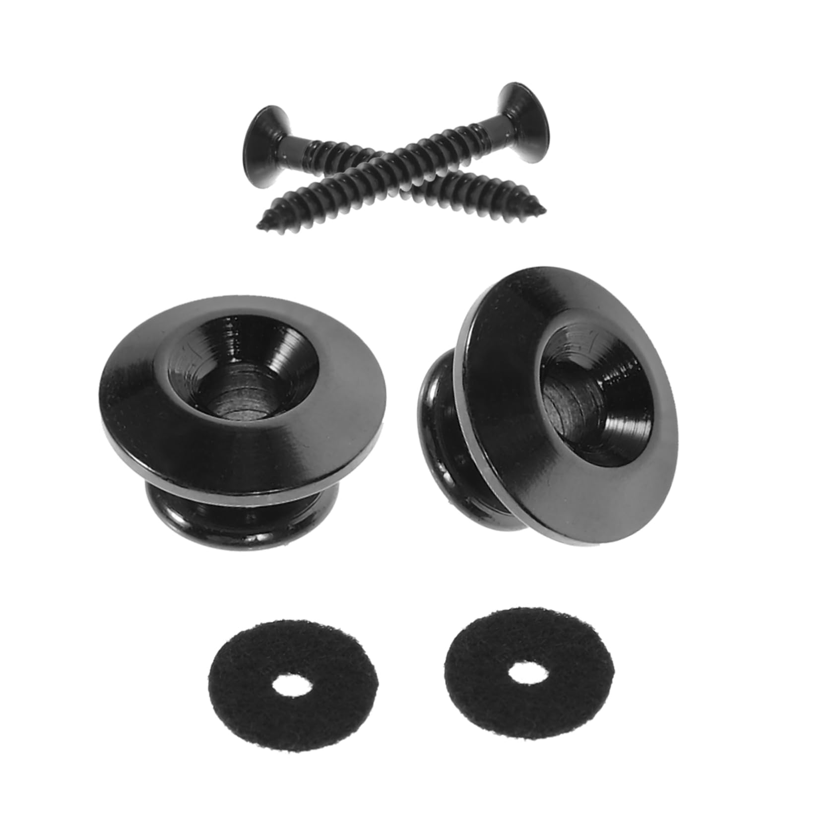 Toddmomy 2pcs Electric Guitar Strap Lock Buttons Mushroom Shape Design Non End Screws for Acoustic Bass Guitars Upgrade Your Ba