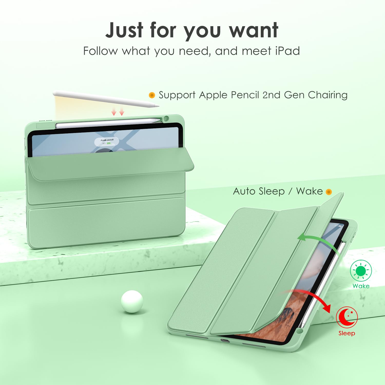 Dttocase For Ipad Pro 11 Inch 4Th/3Rd/2Nd/1St Generation Case, Ipad Air 11 Inch / 5Th / 4Th Generation Case With Clear Back,Penc