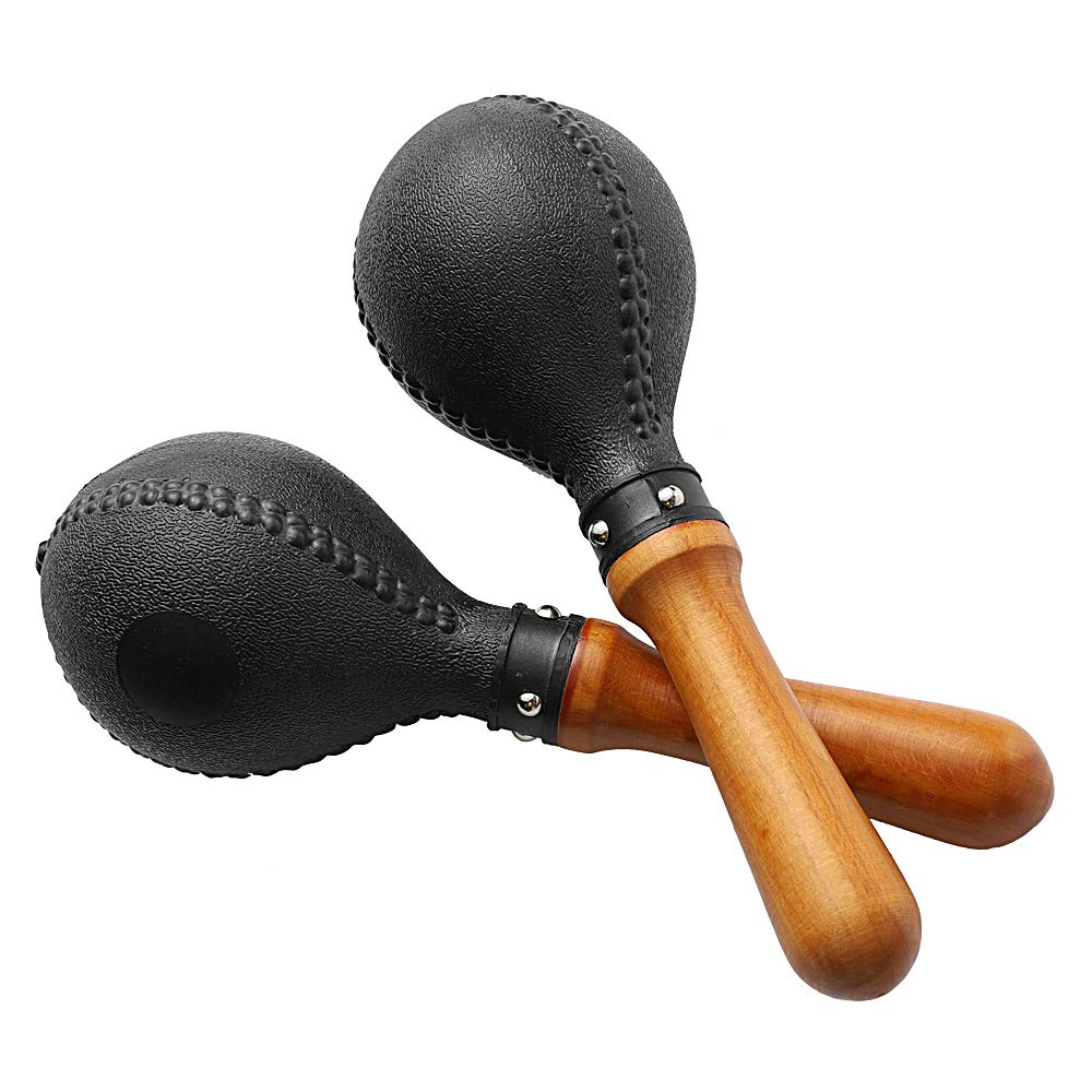 Percussion Maracas Pair Of Shakers Rattles Sand Hammer Percussion Instrument With Abs Plastic Shells And Wooden Handles For Live