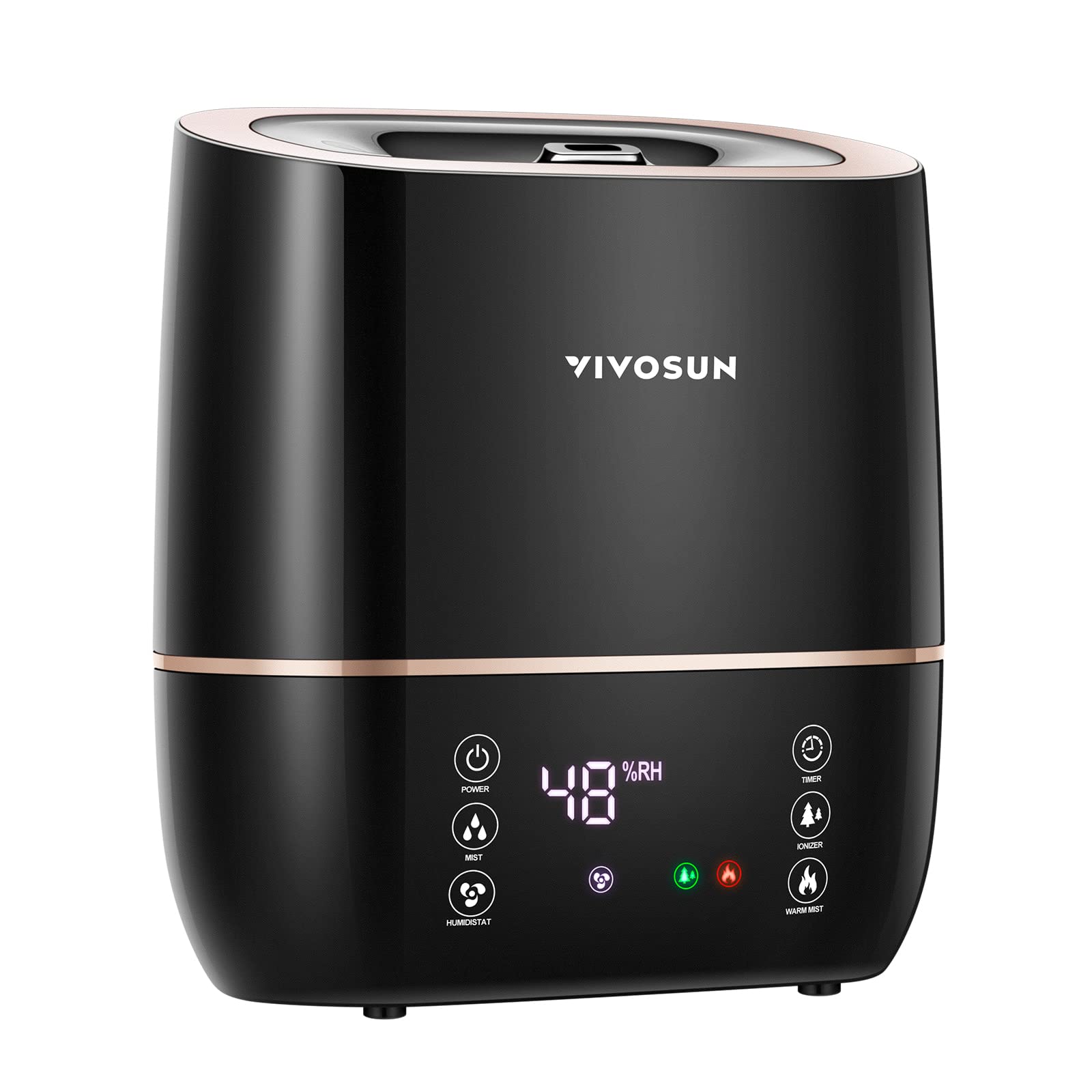 Vivosun Air Humidifier 4L Cool Mist Humidifier, Indoor Ultrasonic Humidifier With Essential Oil Box & Remote Control For Bedroom