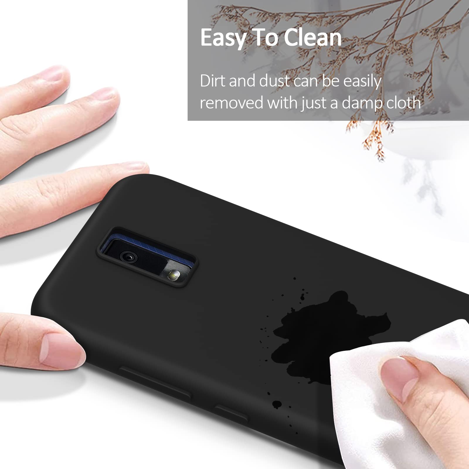 Chuang Case For Blu View 3 B140Dl Phone Case Tpu Soft Silicone Cover, Shockproof Silicone Phone Case With Microfiber Lining(Blac