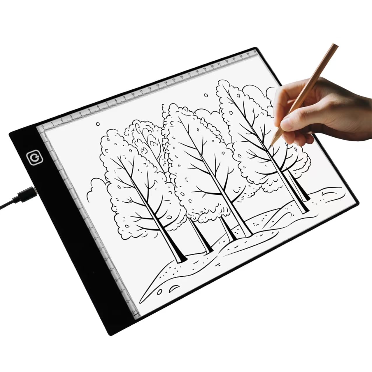 A5 LED Light Box for Tracing and Drawing - Ultra-Thin Adjustable Light Table/Board, USB-Powered Tracing Light Pad for Artists, T