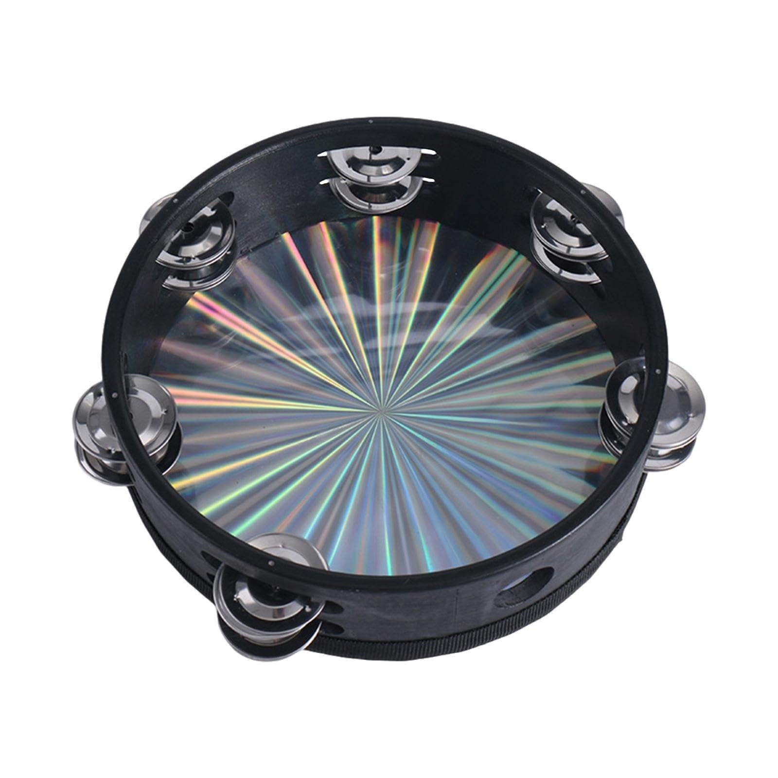 CALANDIS Tambourine Percussion Hand Drum Musical Instruments for KTV Activity Dancing 10inch Sun | Tambourines | Hand Percussion