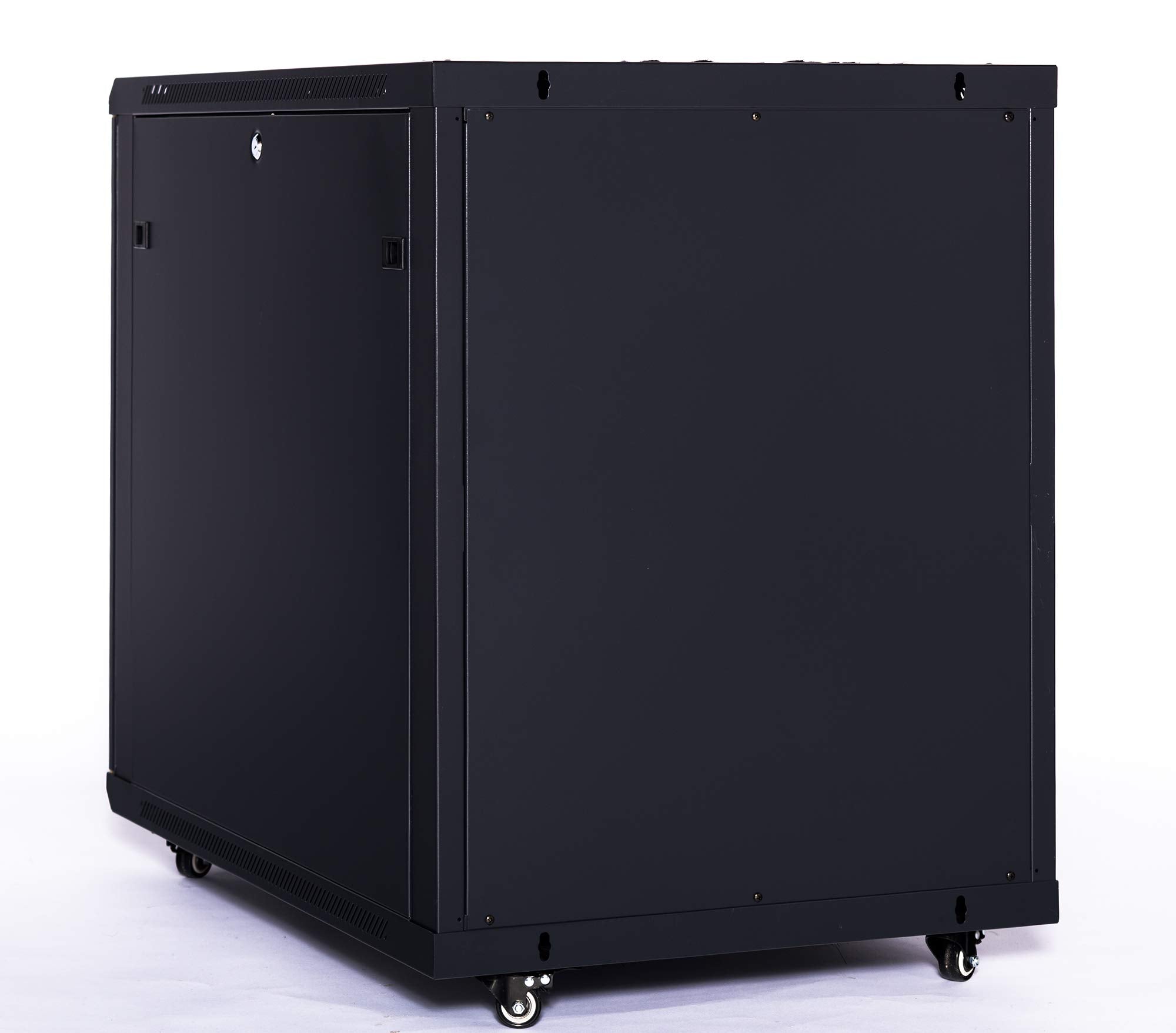 Server Rack 35 Inch Deep Network Cabinet Under Desk Portable Locking Data Enclosure   Powerbar/Casters/Fan/Shelf/Hardware/Pdu/Black Visit The Sysracks Store (15U (24' W X35 D X30 H))
