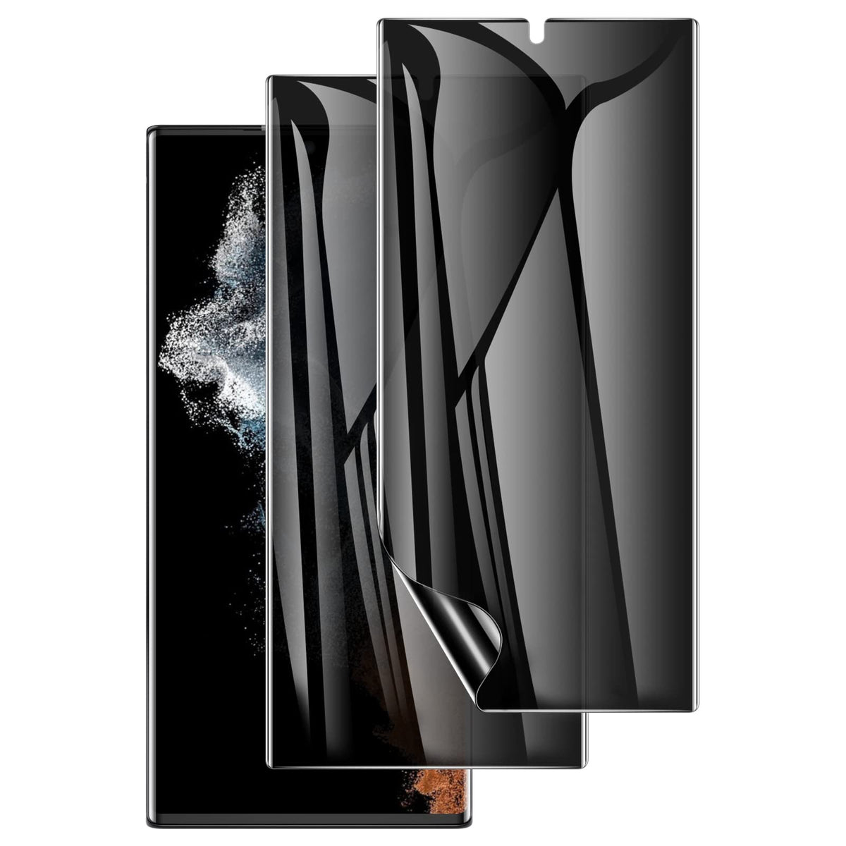 Lywhl 2 Pack For Samsung Galaxy S22 Ultra Privacy Screen Protector, Anti-Spy Full Adhesive Flexible Film For Galaxy S22 Ultra 5G