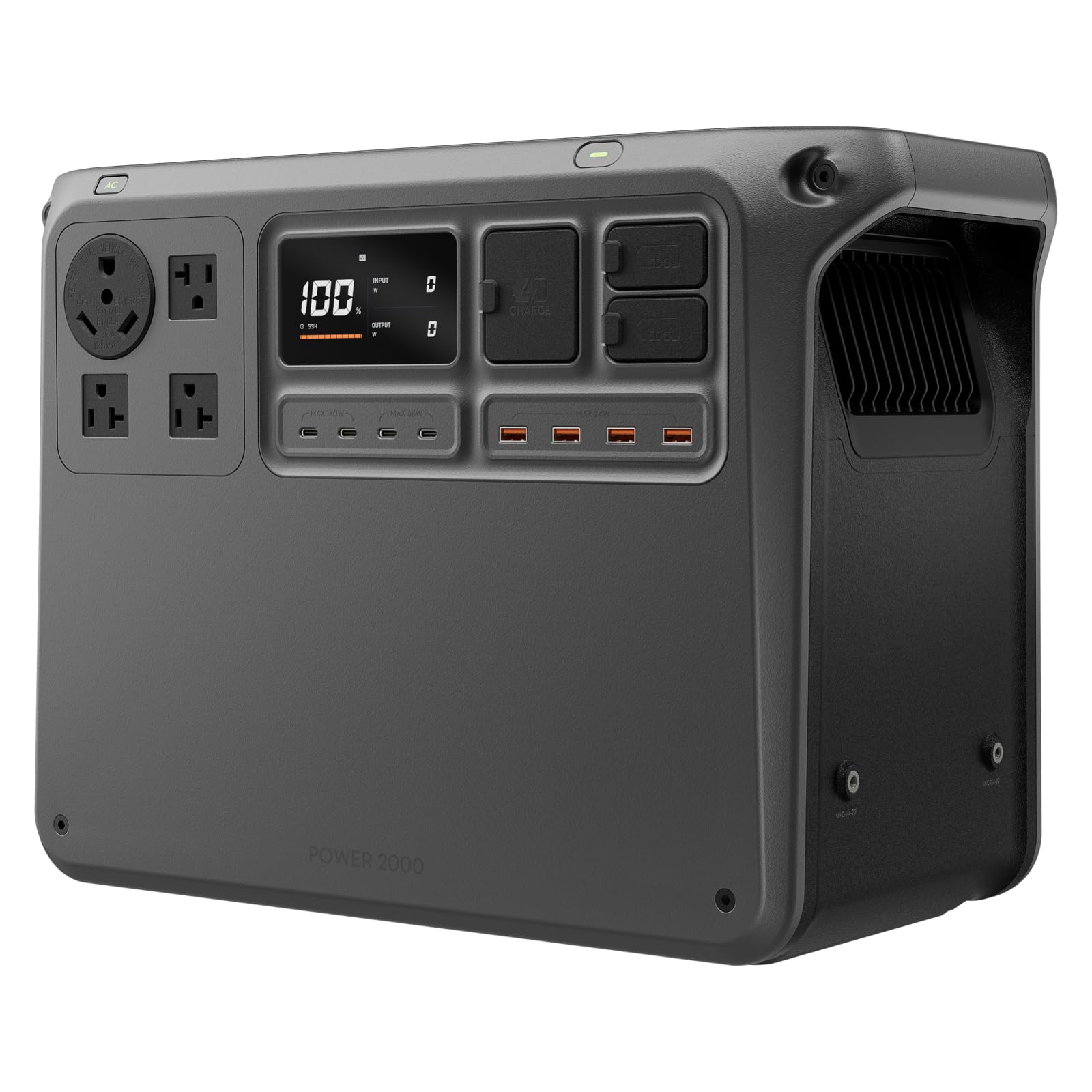 DJI Power 2000 Portable Power Station, 2048Wh LFP Battery, Compact Size, 3000W Stable Output, 0-80% Recharge in 55 Mins, Electri