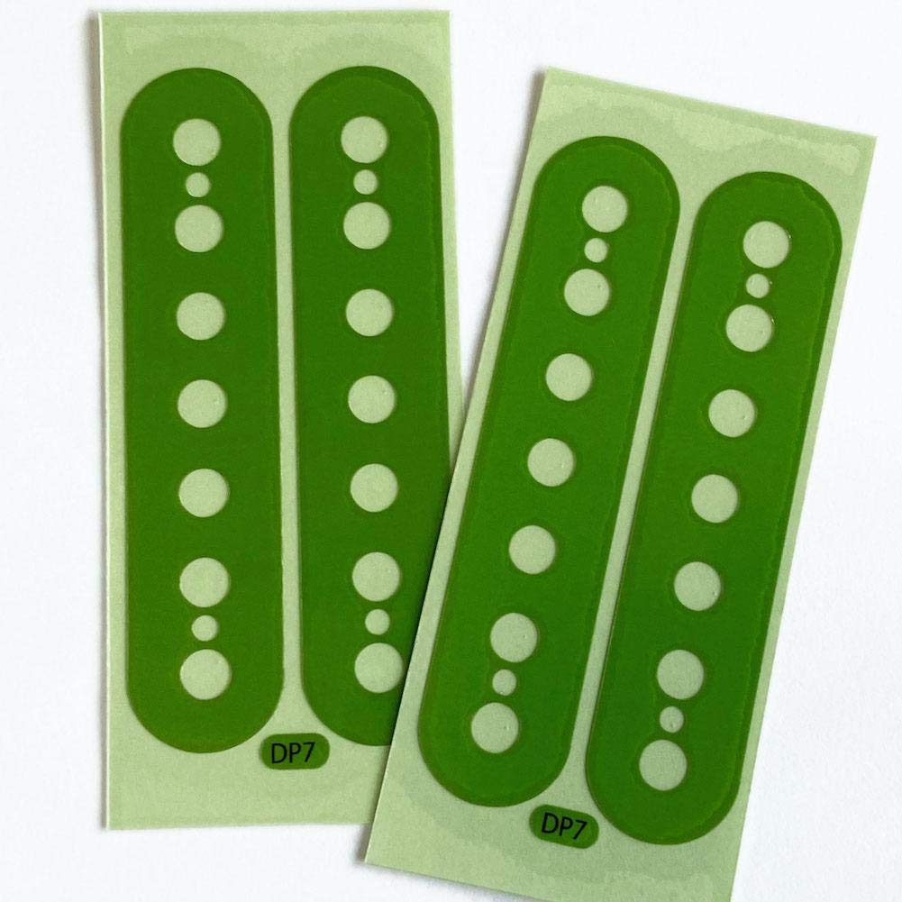 Pickup Stickers For 7 String Guitar Humbuckers   Green