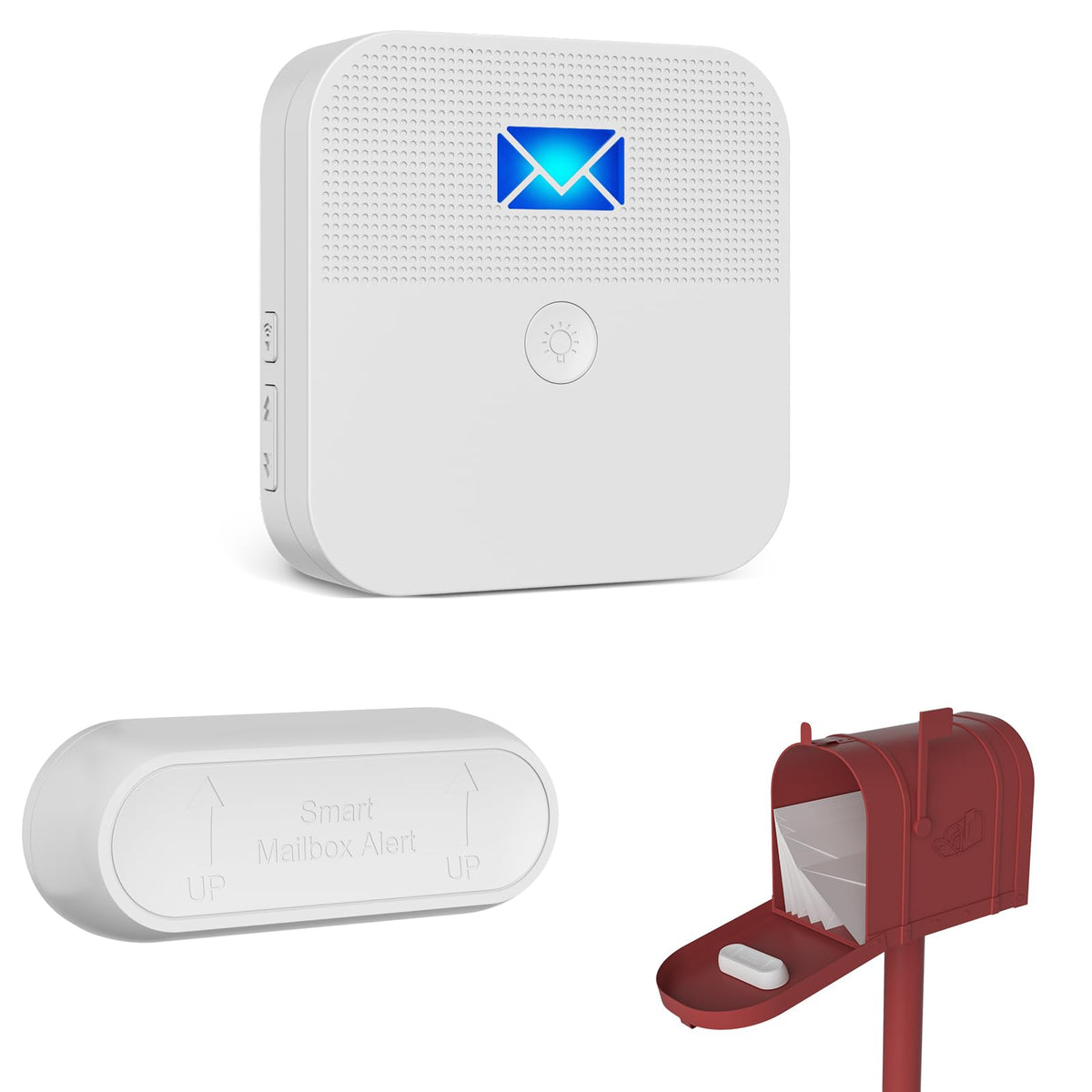 Mailbox Alarm Mail Chime Notification System-Mail Alarm 600 Ft Long Range Wireless Mailbox Alert With Led Light Flashing And Sou
