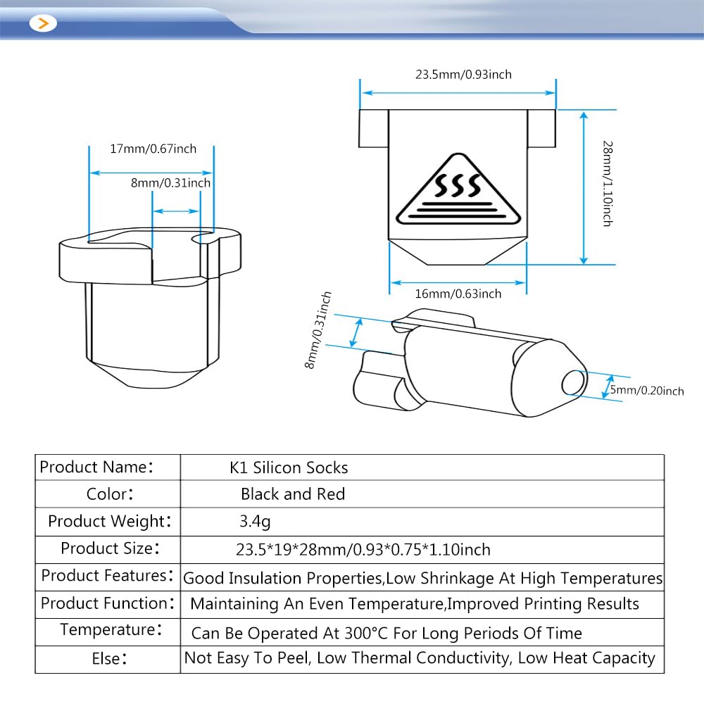 4Pcs Silicone Socks Cover For 3D Printer K1/K1 Max/Ender 3 V3 Ke/Cr10 Se, High Temperature And Durable Silicone Cover 3D Printer
