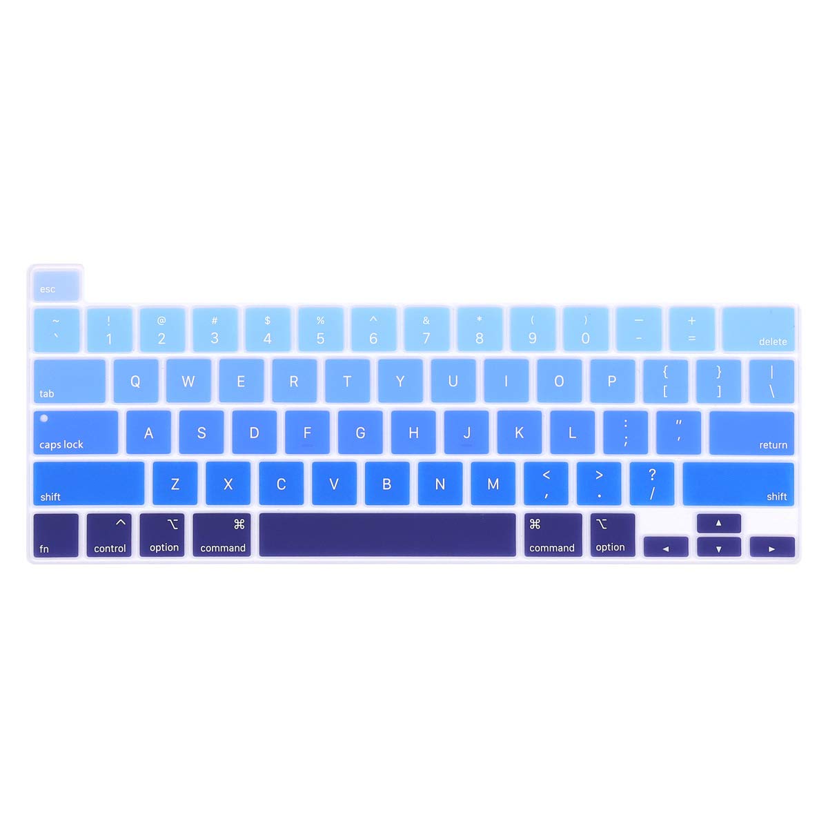 Batianda Ombre Color Waterproof Silicone Keyboard Cover Skin For New Macbook Pro 13 2022 2020 Release With Touch Bar A2338 M1 M2
