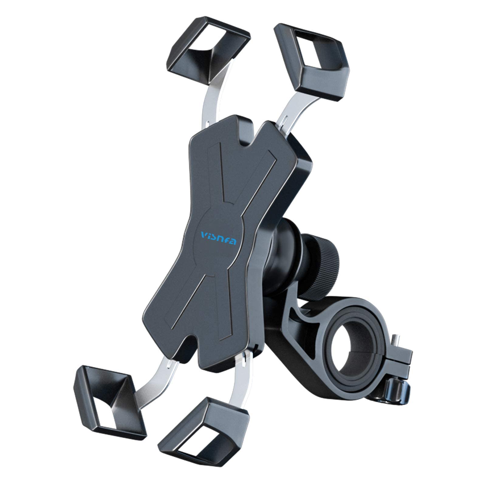 Visnfa New Bike Phone Mount With Stainless Steel Clamp Arms Anti Shake And Stable 360 Rotation Bike Accessories/Bike Phone Holde