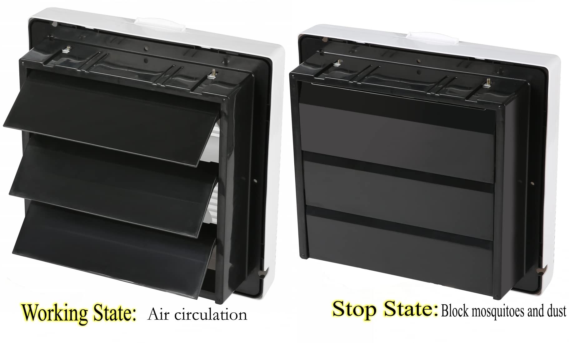 Nalle 10 Inch Window Reversible Exhaust Fan Through Wall Installation Ventilation Fan Shutter Box Blower Ventilation Air Extract