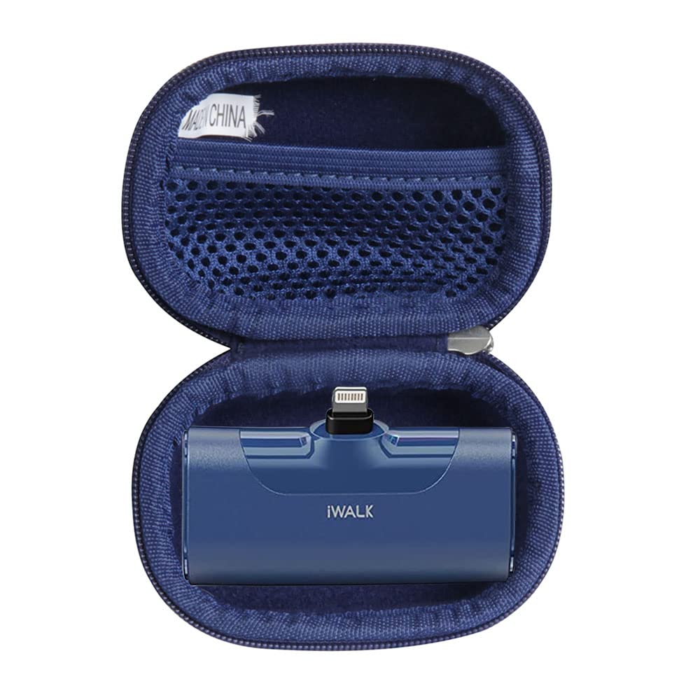 Hermitshell Hard Travel Case for iWALK 3350mAh / iWALK 4500mAh Ultra-Compact Power Bank (Only Case) (Blue)