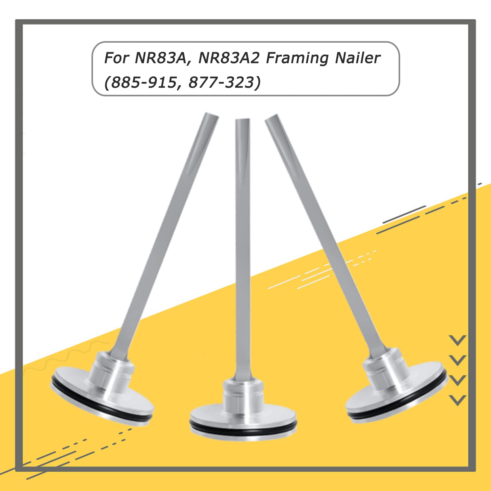 877 323 Piston Driver & 883 511 Piston Bumper Kit Compatible With Hitachi Nr83 Nr83A Nr83A2 Nr83A2(S) Framing Nailer, Replacemen